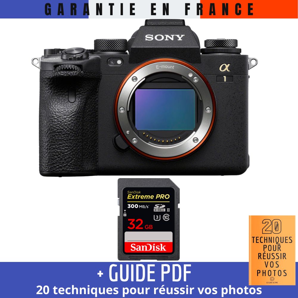 Sony A1 + 1 SanDisk Extreme PRO UHS II SDXC 300 MB/ + Guide PDF 20 TECHNIQUES POUR RÉUSSIR VOS PHOTOS