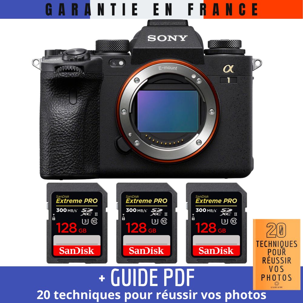 Sony A1 + 3 SanDisk Extreme PRO UHS II SDXC 300 MB/ + Guide PDF 20 TECHNIQUES POUR RÉUSSIR VOS PHOTOS - vue 2