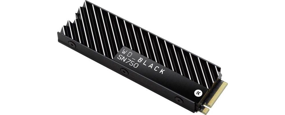 WD Black SN750 NVMe SSD WDBGMP5000ANC - SSD - 500 Go - interne - M.2 2280 - PCIe 3.0 x4 (NVMe) - dissipateur de chaleur intégré