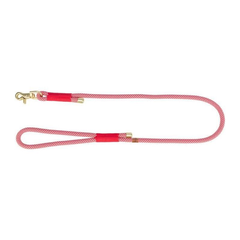 Laisse Trixie Soft Rope - SXl: 1m - Ø 10 Mm - Rouge Et Creme