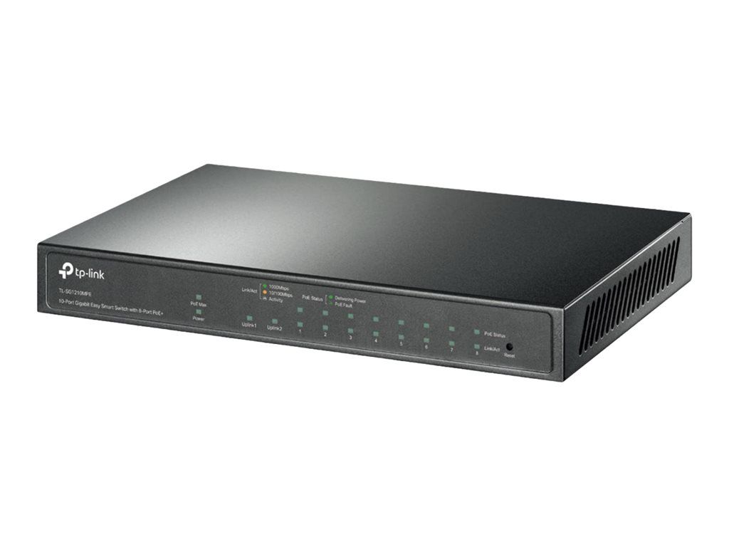 TP Link TL SG1210MPE commutateur réseau Géré L2 Gigabit Ethernet 101001000 Connexion Ethernet supportant 'alimentation via ce port PoE Neuf - vue 3