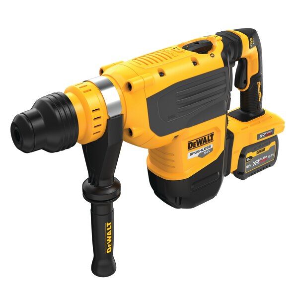 Perforateur SDS Max XR Flexvolt 54V 13 3J DEWALT avec 2 batteries 54V 3Ah chargeur coffret DCH735X2 QW