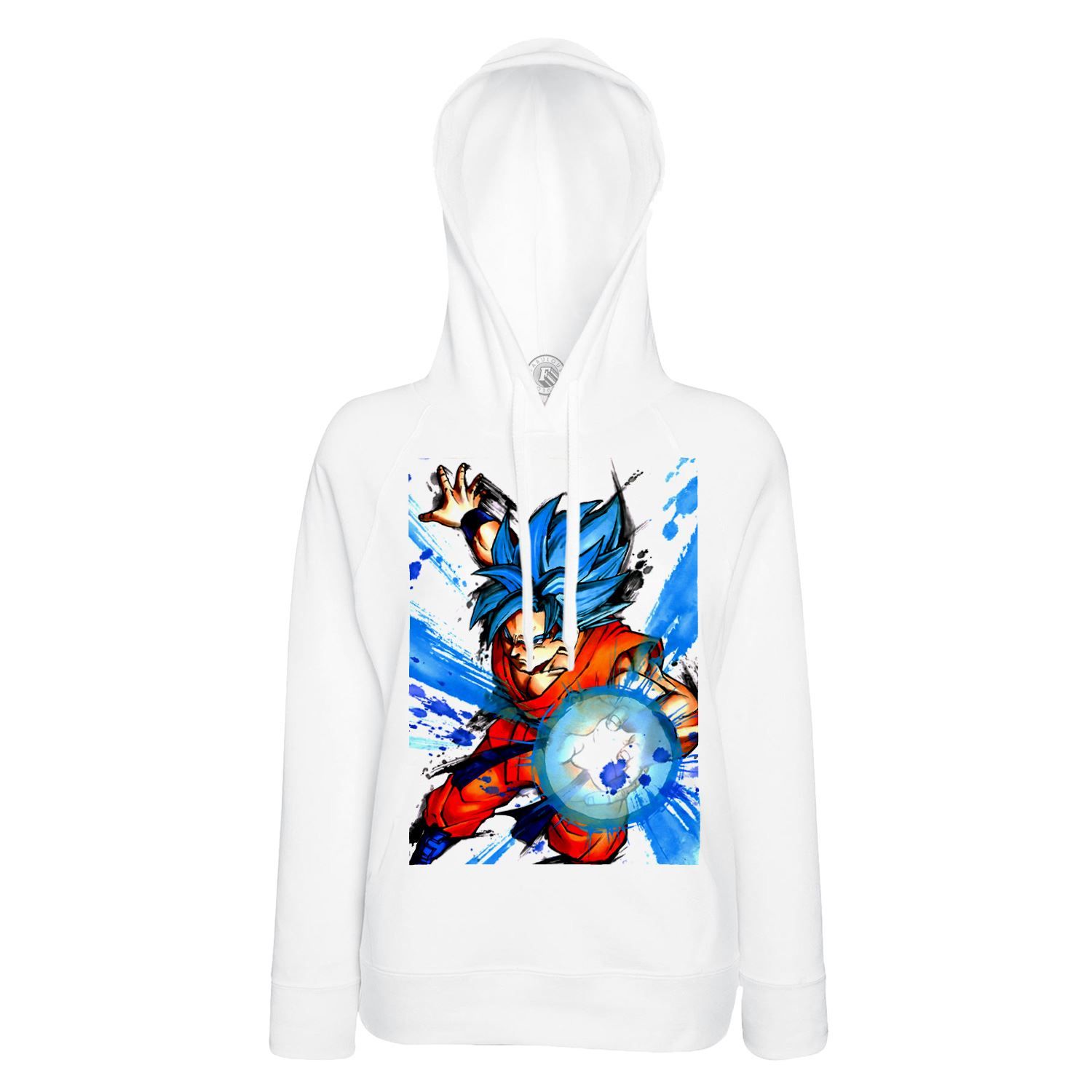 Sweat À Capuche God Goku Dragon Ball Super Cheveux Bleu Sangoku Dbz Manga Tissu Leger Polyester