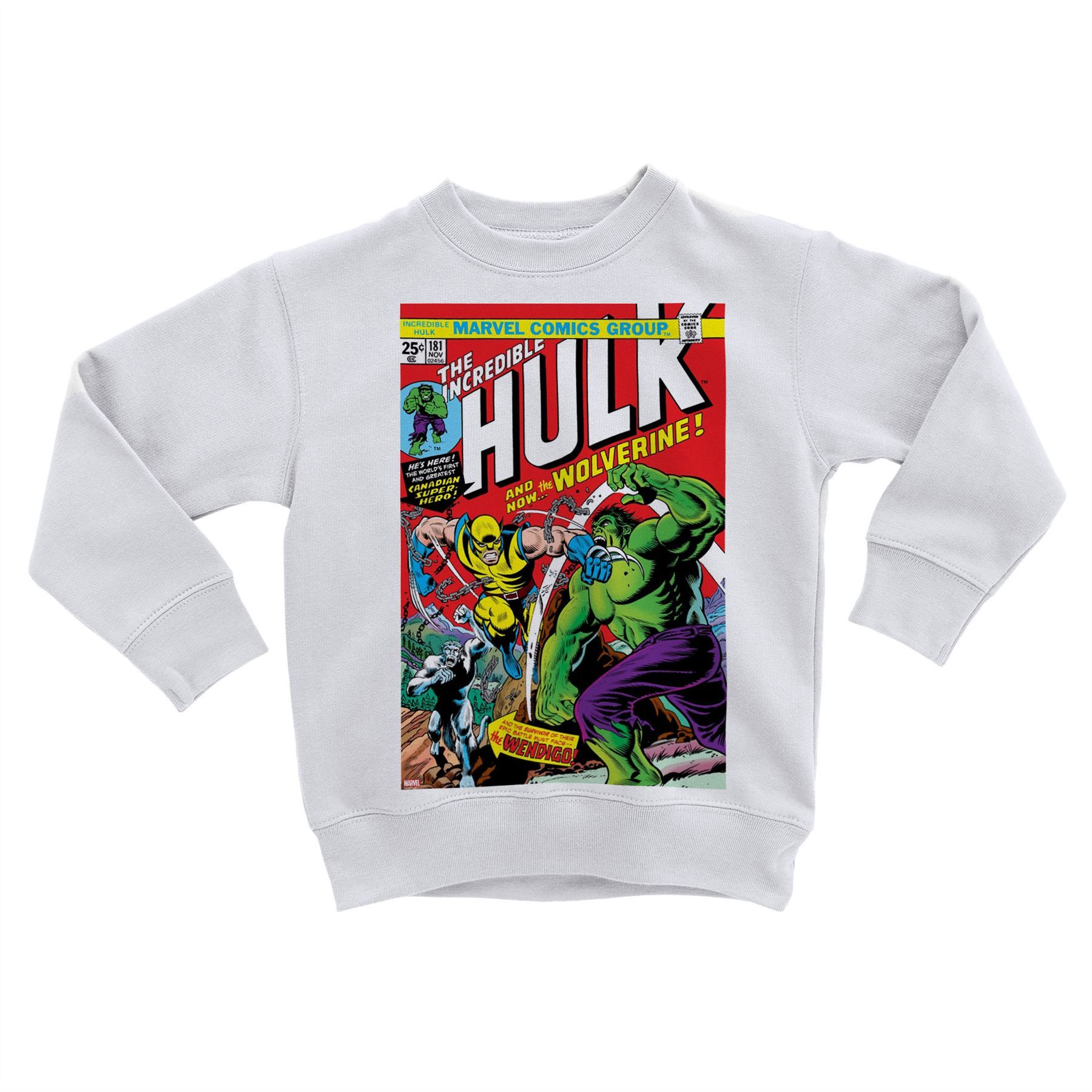 Sweatshirt Enfant The Hulk And Wolverine Couverture Bd Vintage Comics