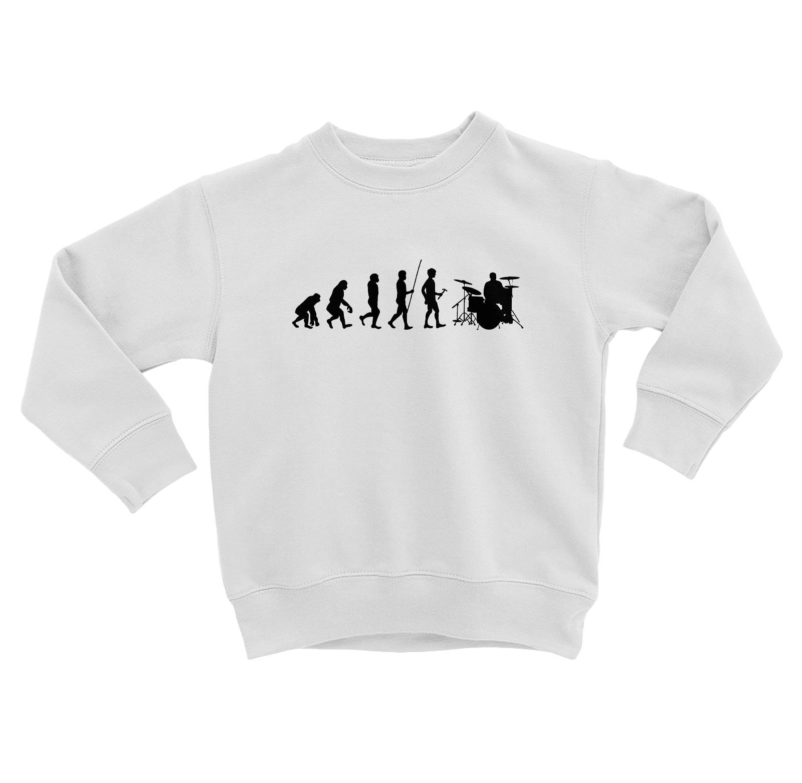 Sweatshirt Enfant Evolution Batterie Rock Musique Instrument Musicien