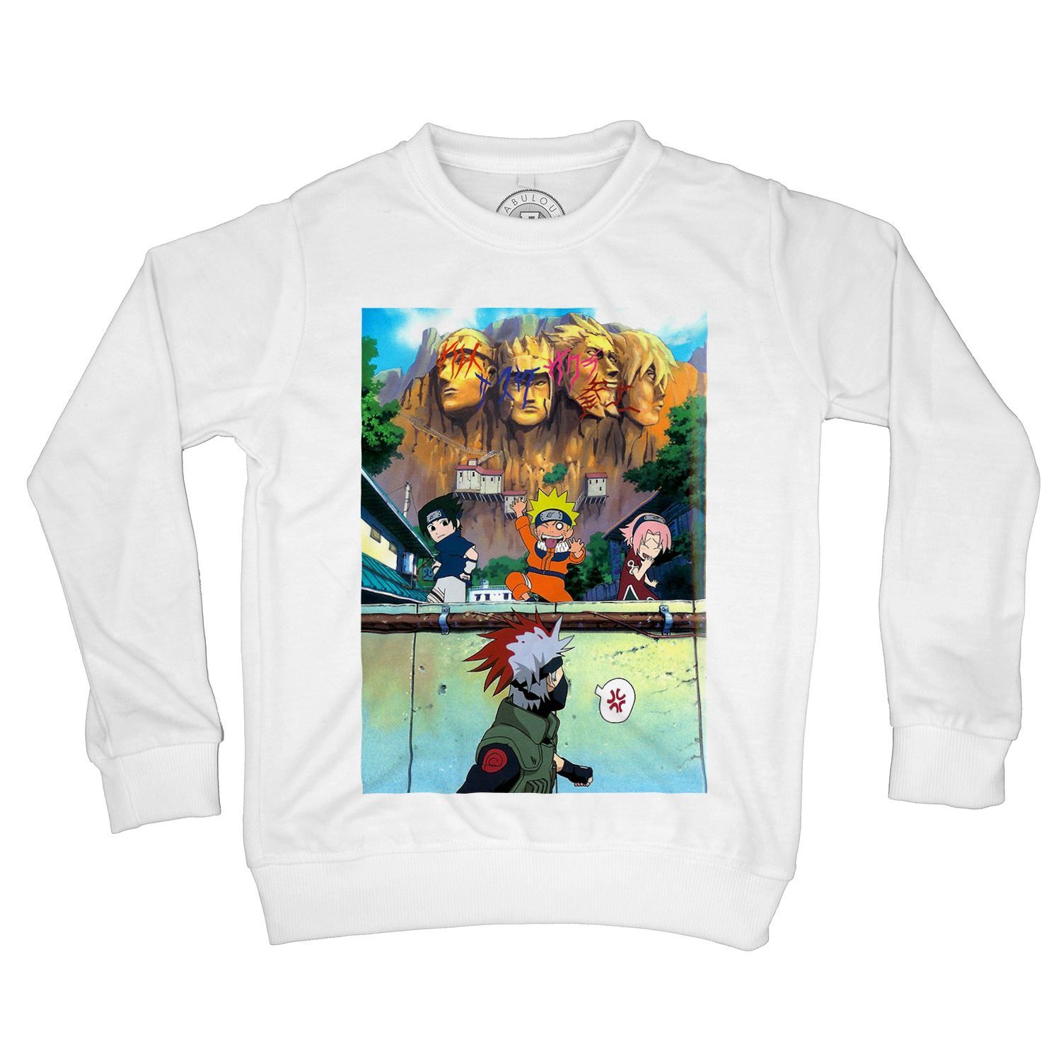 Sweat-Shirt Enfant Naruto Sakura Sasuke Joue Un Tour A Kakashi Sensei Manga Anime Ninja