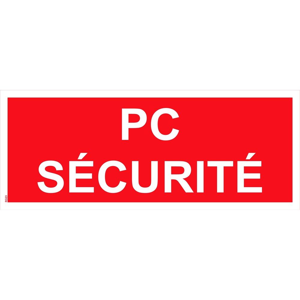 Panneau "PC sécurité" PVC - 200x80 mm