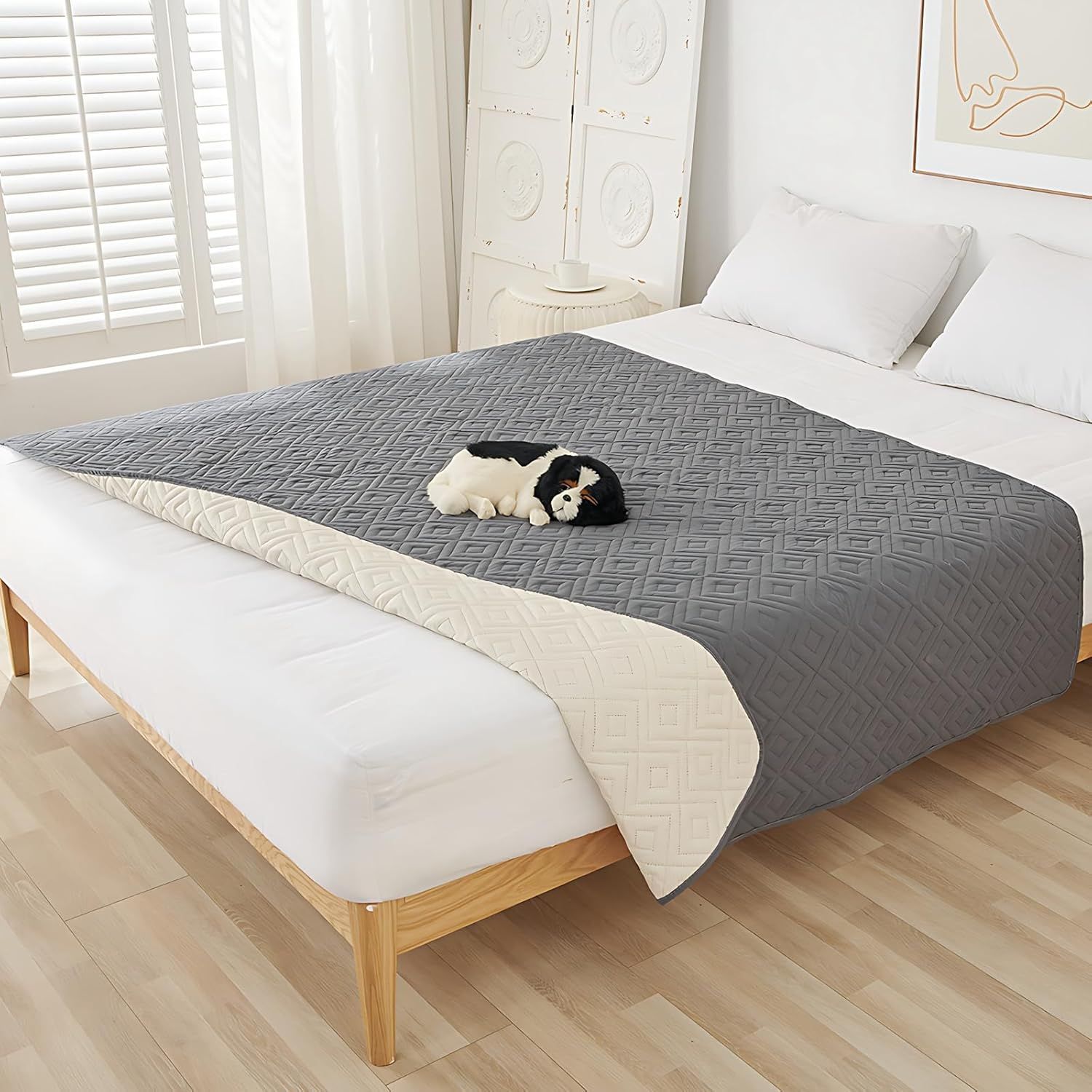 (100 * 127cm) Couverture Pour Chien, Couverture Pour Animal Pour Canapé/Lit/Siège De Voiture, Couverture Anti-Dérapante Lavable Pour Chiots, Couverture Et Protection Pour Les Meubles