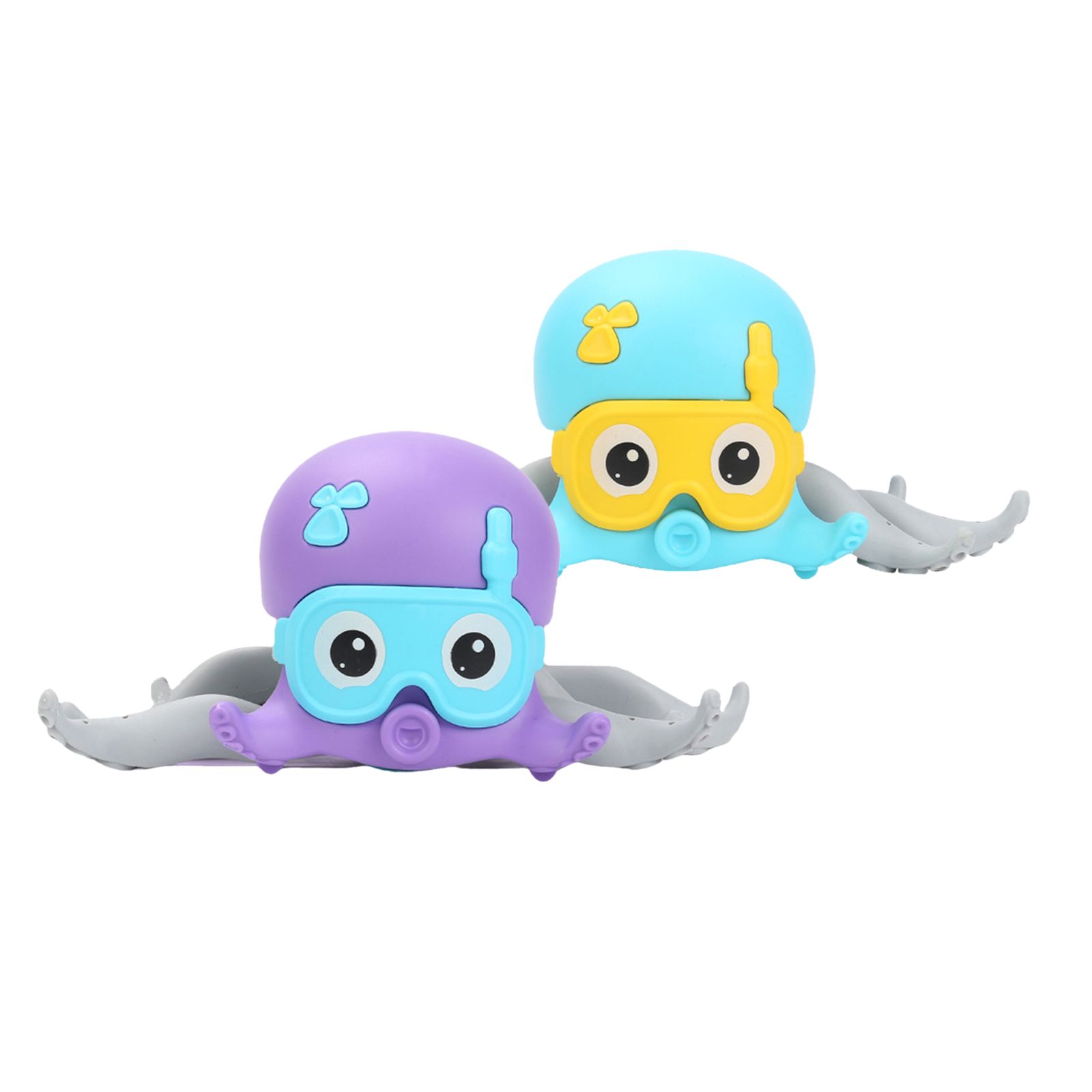  - Jouet De Bain Poulpe Flottant Jouet De Baignoire Jouet De Piscine Animal Bleu+Jouet De Bain Octopus Flottant Jouet De Baignoire Jouet De Piscine Pour Animaux Violet