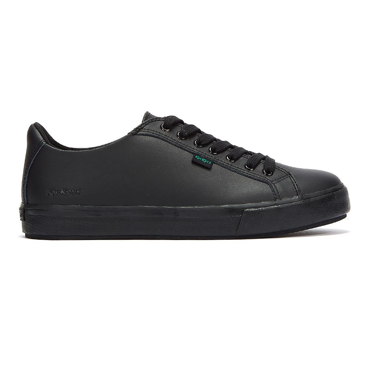 Kickers Noirs Cuir Tovni Lacer Trainers - vue 2