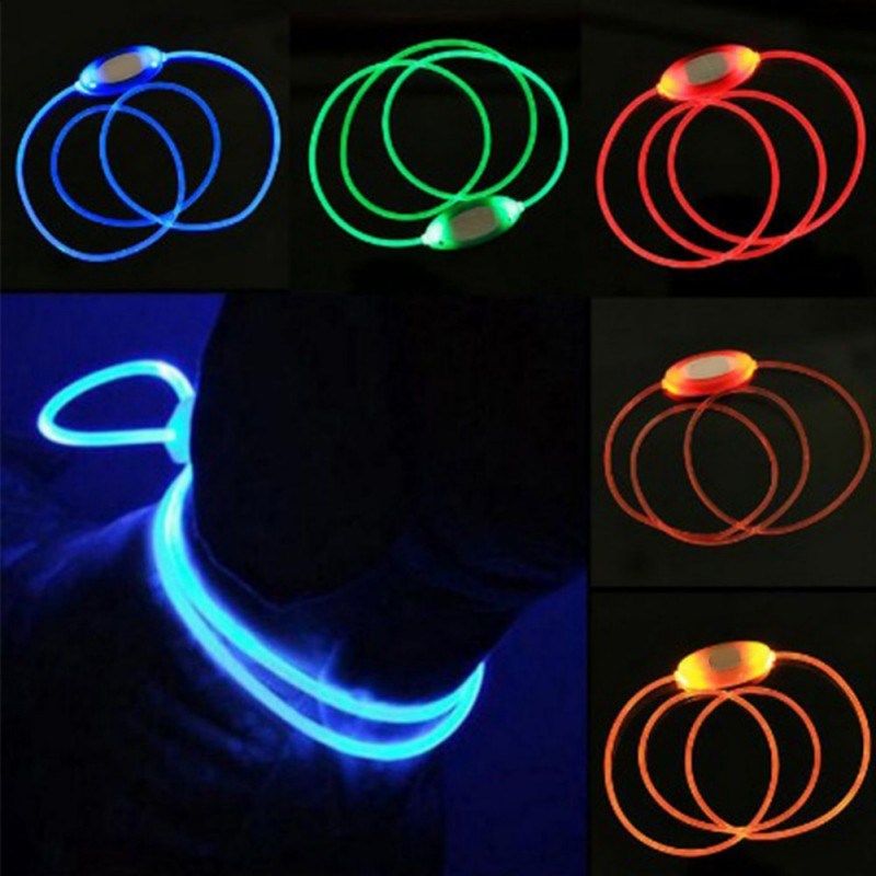 Colorful-Suit Neck Less 70cm -Collier Réglable Pour Animal De Compagnie Led, 1 Pièce, De Sécurité Nocturne Pour Chien, Lumineux Et L