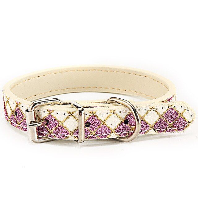 Purpple-L 2.5 X 50cm -Collier Lumineux En Cuir Pu Pour Chien Et Chat, Produit Pour Animaux De Compagnie, Harnais Pour Chiot Et Chato