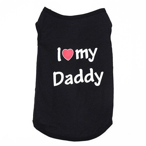 Black Daddy-Xs -Vêtements D'été En Coton Pour Maman Papa Animal De Compagnie Petits Chats, Chaton, Chemises, Gilet, T Shirt, T Sh