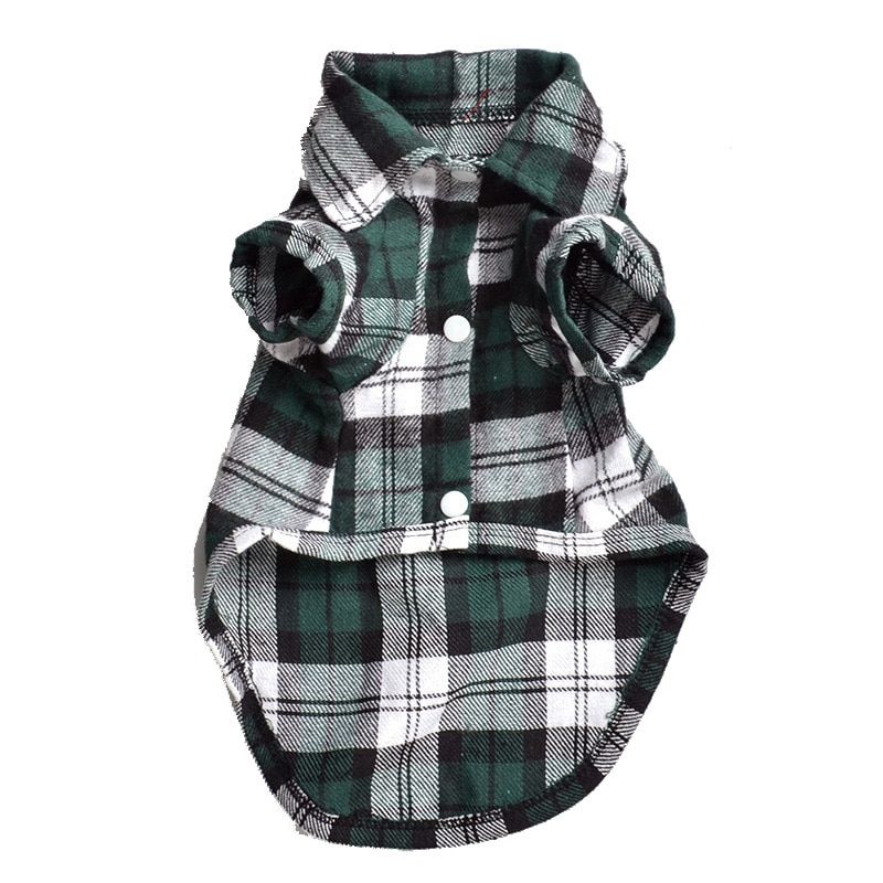 Green-S -Pet Chat Vêtements Pour Petits Chats Printemps/D'été De Mode Chat Chemise À Carreaux Animaux Vêtements Chiot Chien Chemi