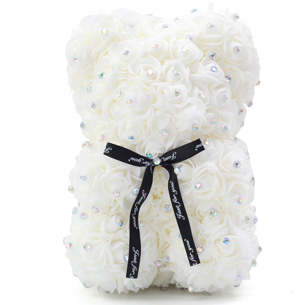 Description Rapport Article: Rose Dog Recommandé: 25cm Matériau: Pe + Rose Artificielle - Type Diamond White