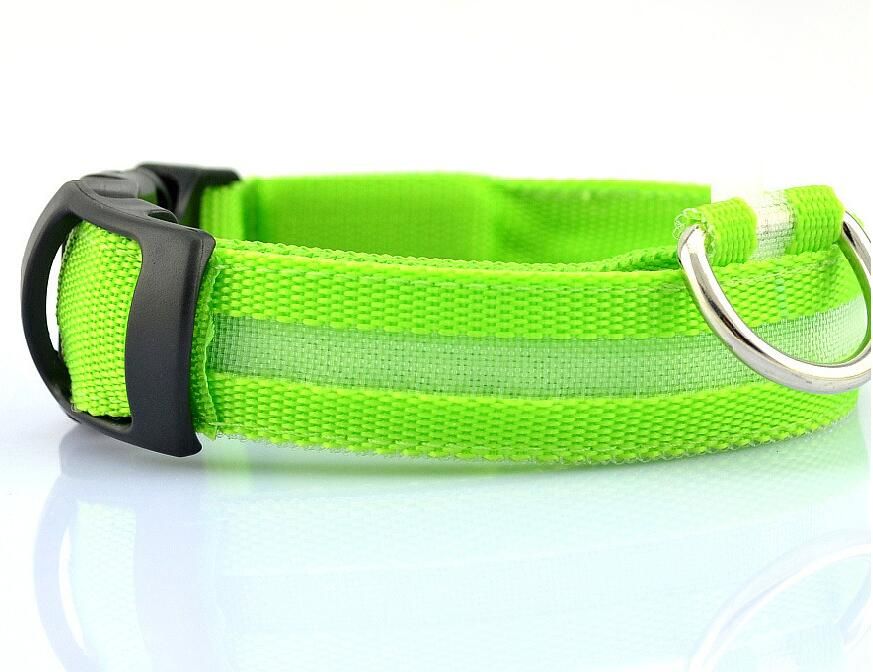 Collar-Grenn-L -Collier En Nylon Avec Lumières Led De 7 Couleurs Pour Chiens, Sécurité Nocturne, Anti Perte, Clignotant, Collier Pou