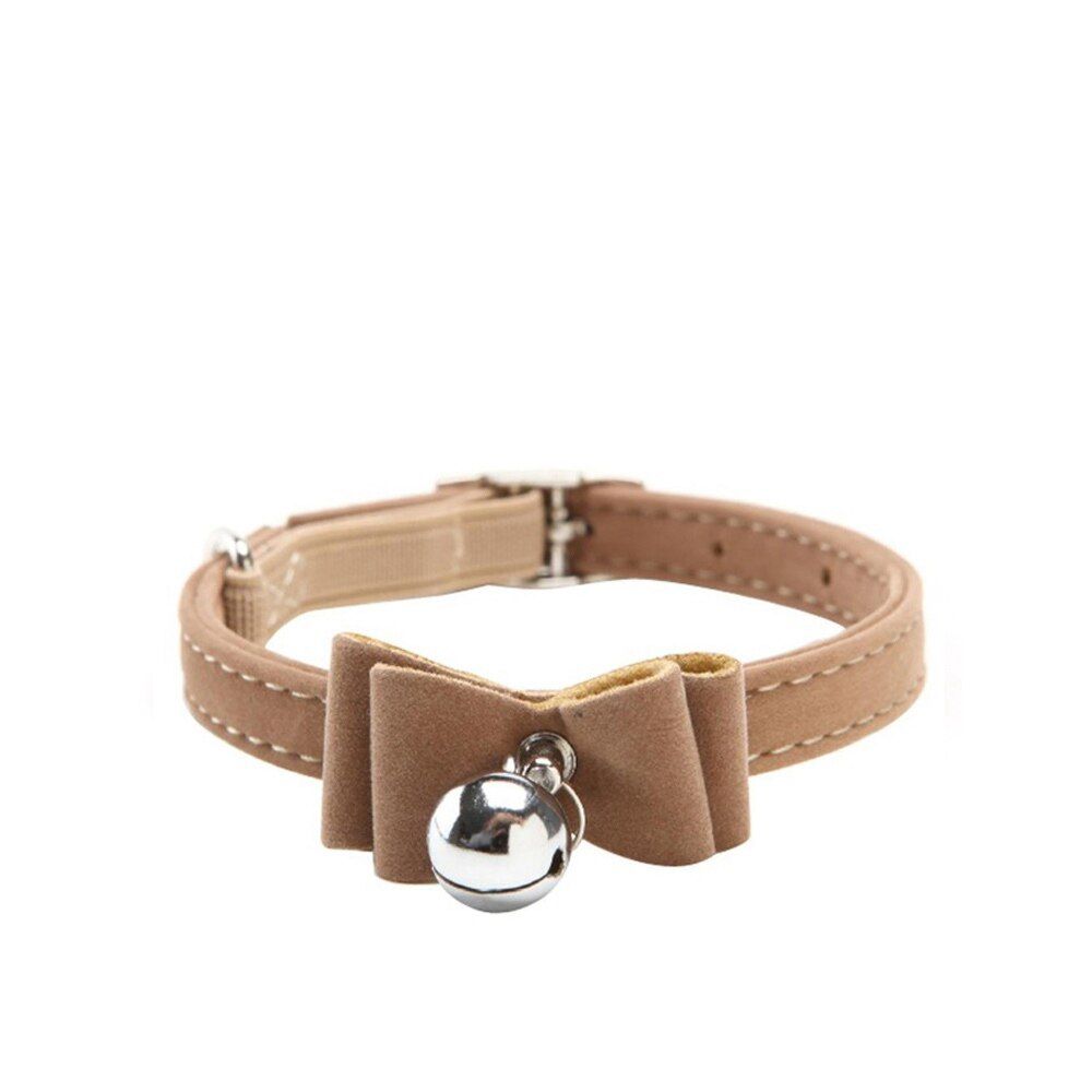 Khaki Bow Tie -Collier Pour Chat En Forme De C¿Ur Scintillant, Accessoire Pour Chat, Chiot, Petit Chien, Mignon, Avec Cloche