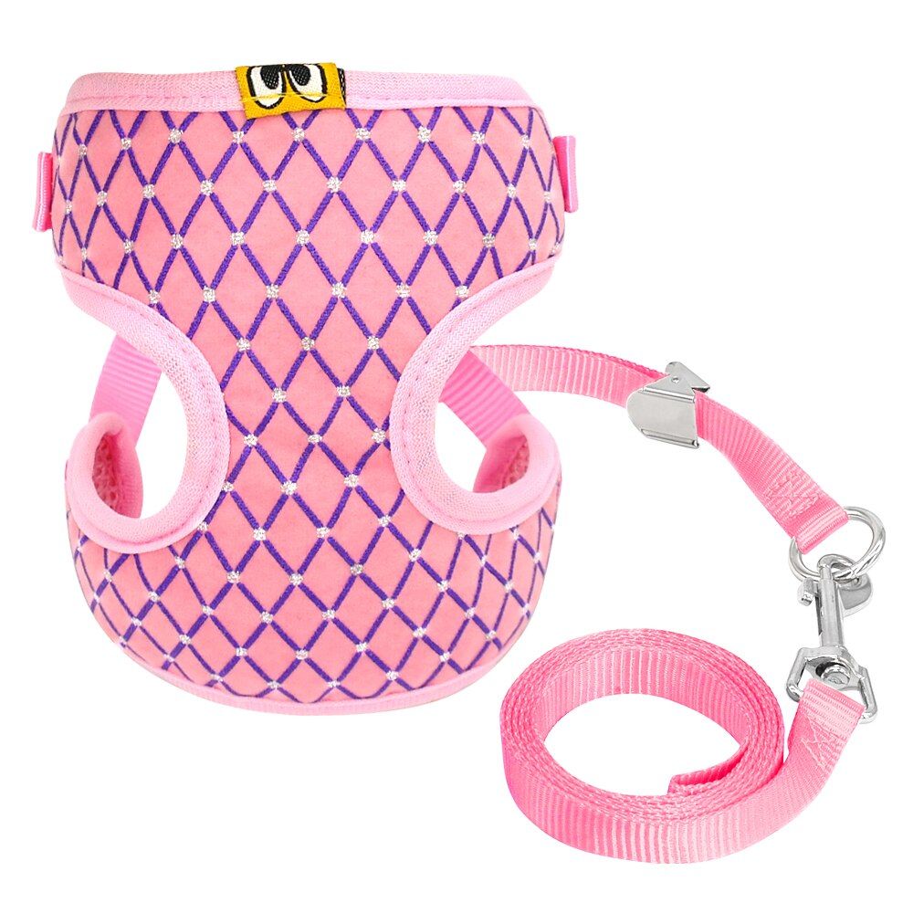Rose-S -Harnais Et Laisse Pour Les Animaux Domestiques, Veste Pour Promener Les Chats, Chiots Et Chatons, Vêtements Ajustable Pour C