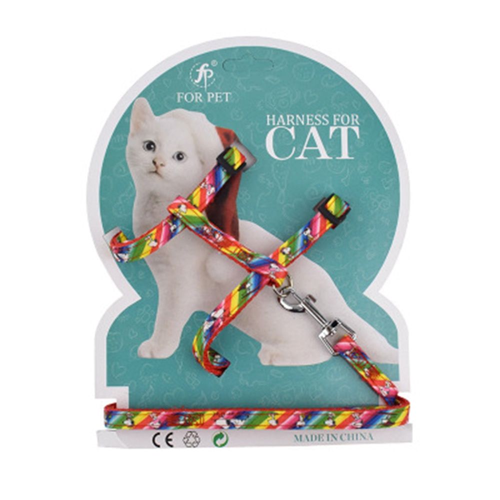 Mu-Free Size -Harnais De Collier Personnalisé Pour Chat, Laisse Réglable Avec Étiquette D'identification De Nom, Collier De Tract