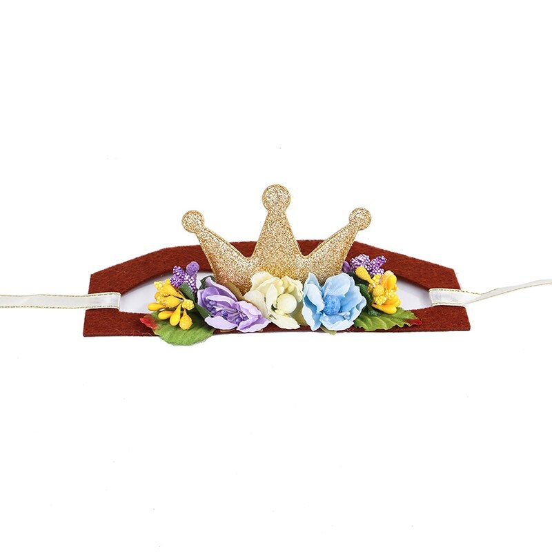 Gold Crown-S -Couvre Chef De Noël Pour Chien Et Chat, Accessoire De Déguisement D'halloween Pour Chien, Chiot, Chat, Père Noël, E