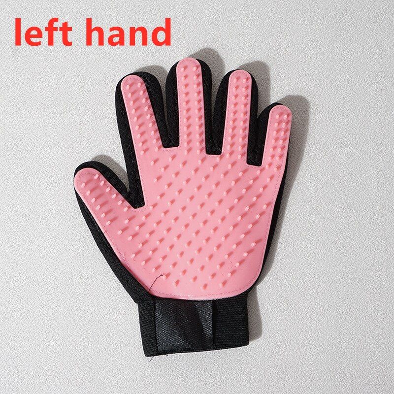 Left Pink- -1 Pc Chat Cheveux Enlever Gants Chat Toilettage Gant Animal De Compagnie Efficace Massage Chien Peignes Nettoyage Deshed