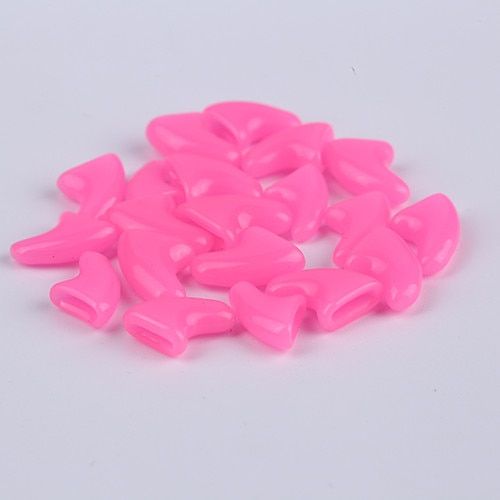 Bright Pink-S -100 Pièces Capuchon De Griffes De Chats Chaton  5 Colle Adhésive + 5 Applicateur, Couverture En Caoutchouc Souple Po