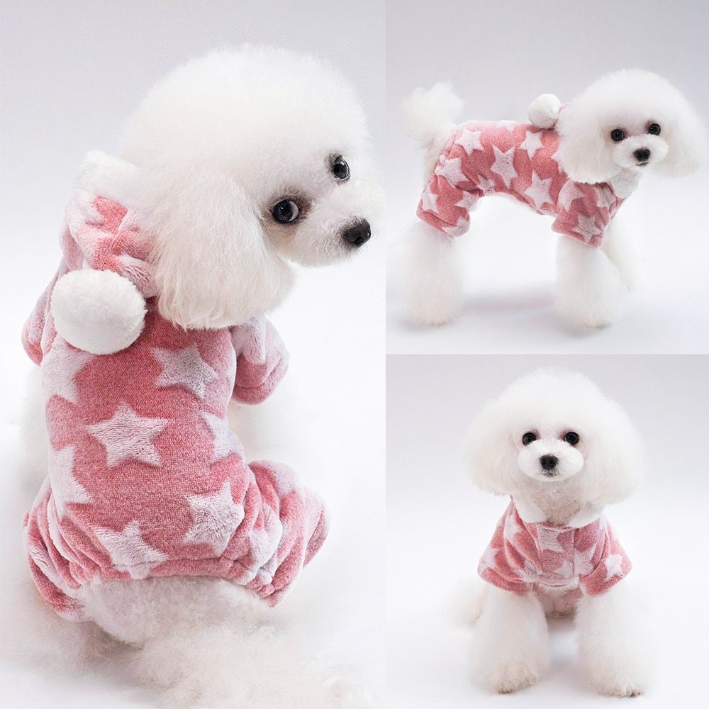 Rose-Xl -Vêtements Mignons Pour Chiens Et Chats, Manteau Chaud D'hiver Pour Chiens Et Chats, Combinaison En Polaire Pour Chihuahu
