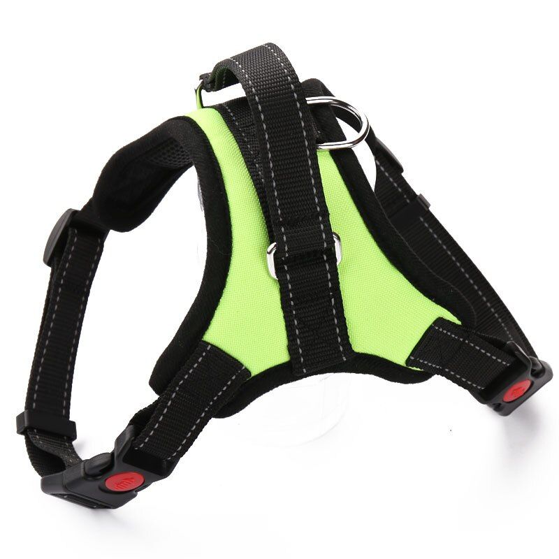 Green-M -125/5000 Réglable En Nylon Chien Harnais Réfléchissant Collier De Chien Personnalisé Chien Harnais Et Laisse Ensemble Petit