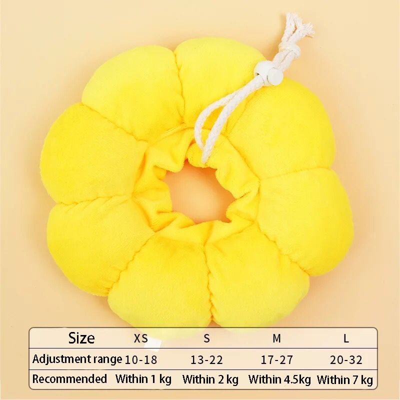 Yellow-L -Collier De Chat Personnalisé Chat Réglable Elizabeth Cercle Chat Collier Anti Morsure Pour Chiot Petits Chiens Animal De C