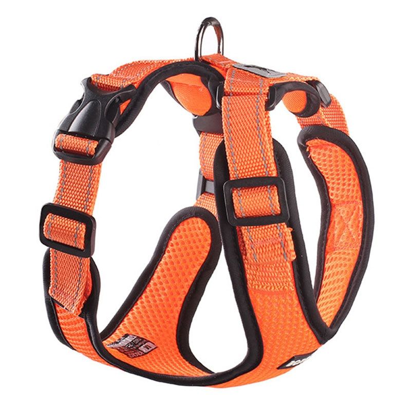 Orange-L -Harnais En Maille Pour Chiens  Produit D'entraînement D'animaux Réglable Chihuahua Carg Sans Traction, Gilet Respir