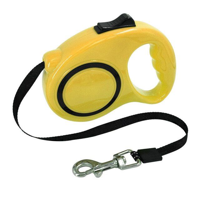 Yellow2-5m -Laisse De Chien Pour Petits Chiens Moyens Automatique Flexible Rétractable Chien Laisse Traction Corde Ceinture Produits