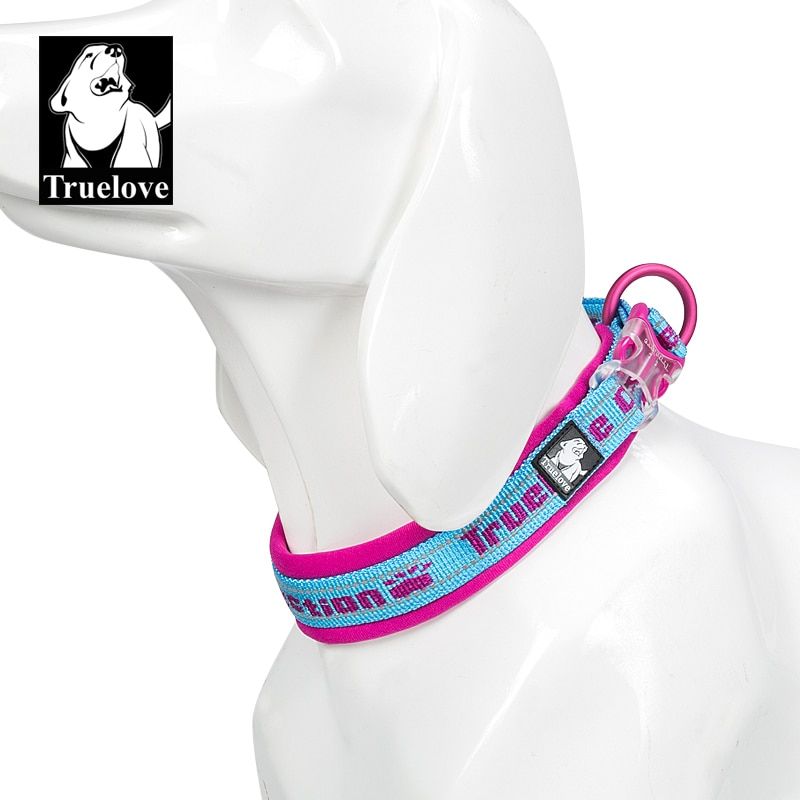 Sky Blue-Fuchsia-Xxs -Truelove ? Collier Pour Animaux De Compagnie En Nylon, Réfléchissant, Robuste, Boucle Duraflex, Pour Petits Ch