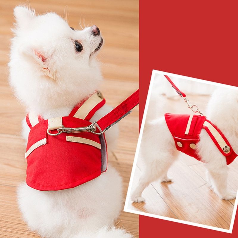 Red-Flannel-Xl -Le Plus Récent Harnais De Chien Mignon Laisse Pour Animaux De Compagnie Sangle De Poitrine Pour Animaux De Compagnie