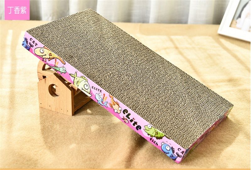 Rectangle -Jouets Griffe En Papier Ondulé Pour Animaux De Compagnie, Meubles Pour Chat, Poste À Gratter, Fournitures Interactives Po