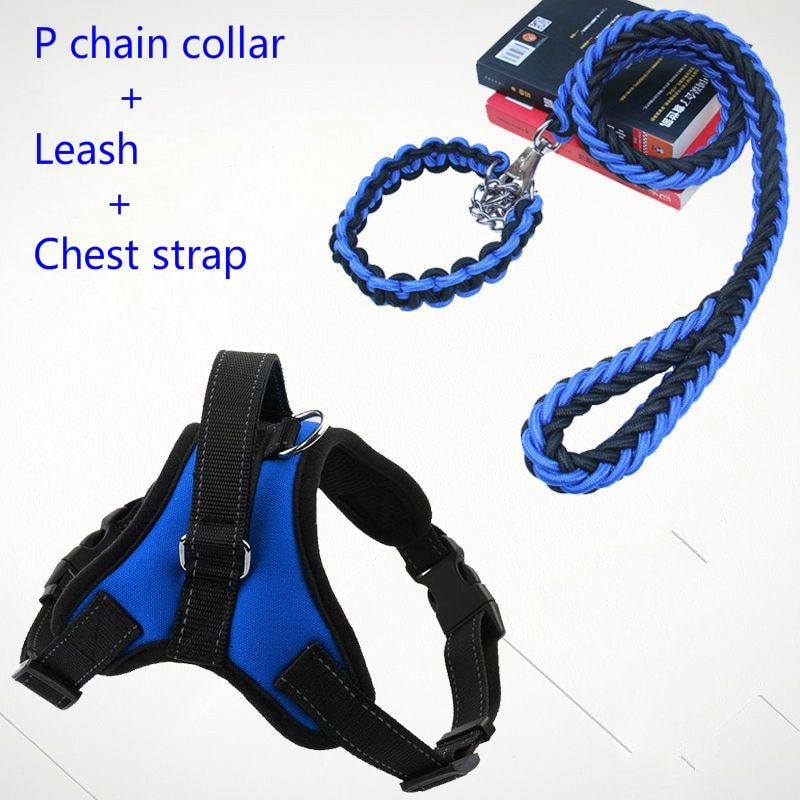 Bleu Marine-Xl-35-50kg -Harnais Pour Animaux De Compagnie Sangle De Poitrine, Moyen Grand Chien Main Tenant La Corde, Laisse De Chie