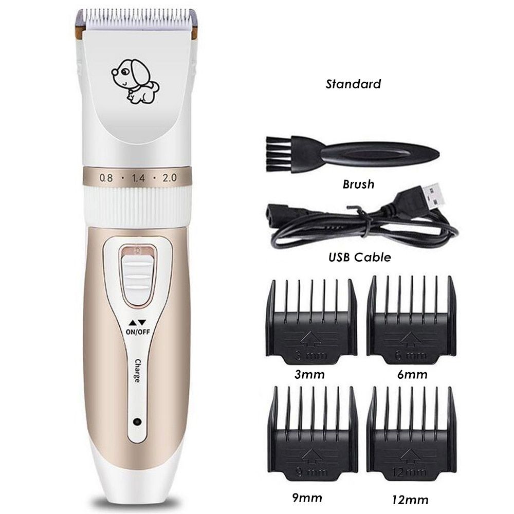 White Usb No Box -Tondeuse Électrique Pour Animaux De Compagnie Kit De Toilettage Professionnel Rechargeable Chat Pour Animaux De Co