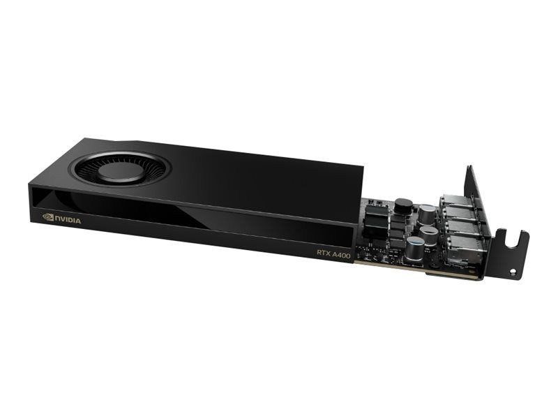 NVIDIA RTX A400 - Carte graphique - RTX A400 - 4 Go GDDR6 - PCIe 4.0 x8 profil bas - 4 x Mini DisplayPort