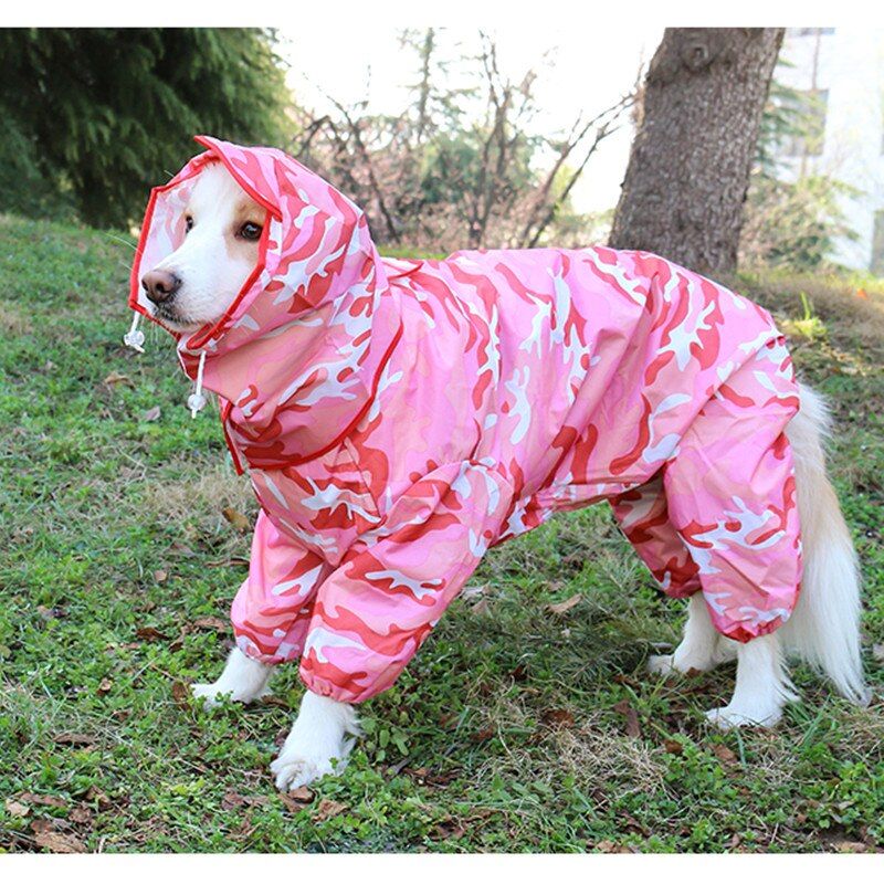 Rose Red-22 -Yichong Imperméable Chien Imperméable Réfléchissant Chiens Veste De Pluie Sécurité Vêtements De Pluie Combinaison Pour