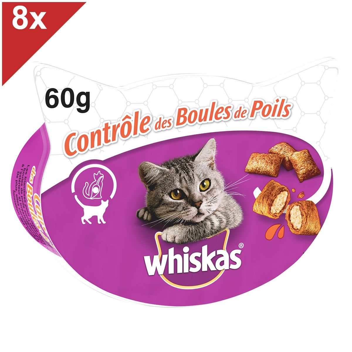 Meilleurs prix pour Whiskas Contrôle Boules De Poils Pour Chat 60g (8)