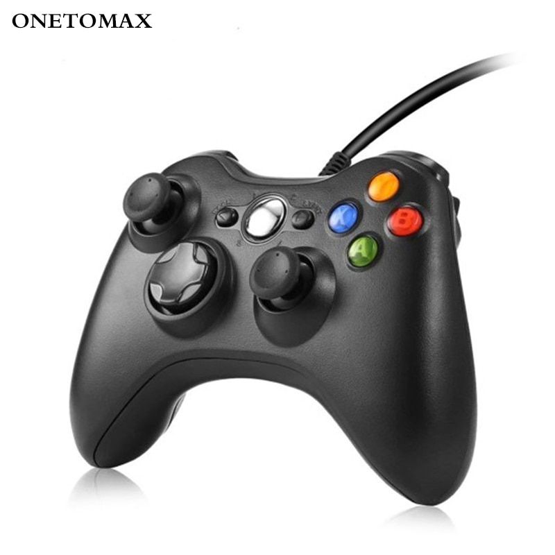 Noir Pour Xbox360 Pc Manette De Jeu Filaire Usb À Double Vibration Pour Xbox 360 Et Microsoft Windows 7/8/10, Contrôleur De Jeu Pour Pc