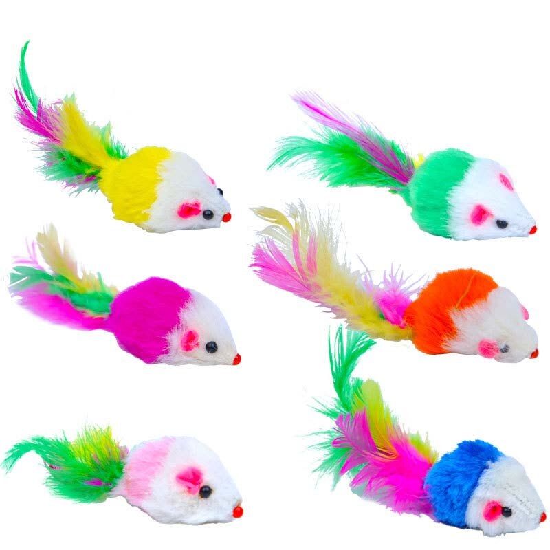 Jouet Souris Mignon Pour Chat, 1 Pièce, Jouet Interactif En Plumes, Cataire Herbe Aux Chats Type 1