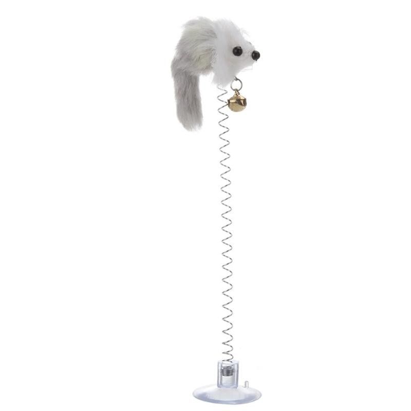 Mini Souris À Plumes Élastiques Pour Chat, Jouet À Gratter, Amusant, Ventouse, Chaton, 1/3 Pièces 1 Pcs Random