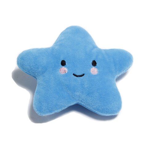 Morsure Résistant Propre Chien À Mâcher Chiot Formation Jouet En Peluche Grinçant Os Chien Jouet Bleu Marine
