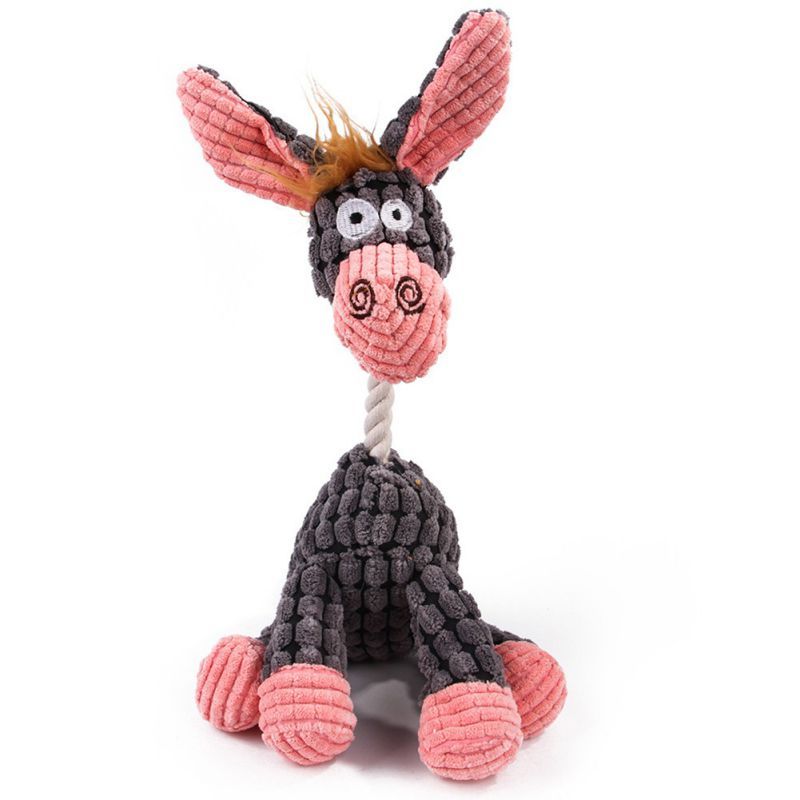 Amusant Chien Jouets Chiot Mâcher Couineur Jouet En Peluche Tissu Sonore Forme Animale Molaire Jouet 23cm