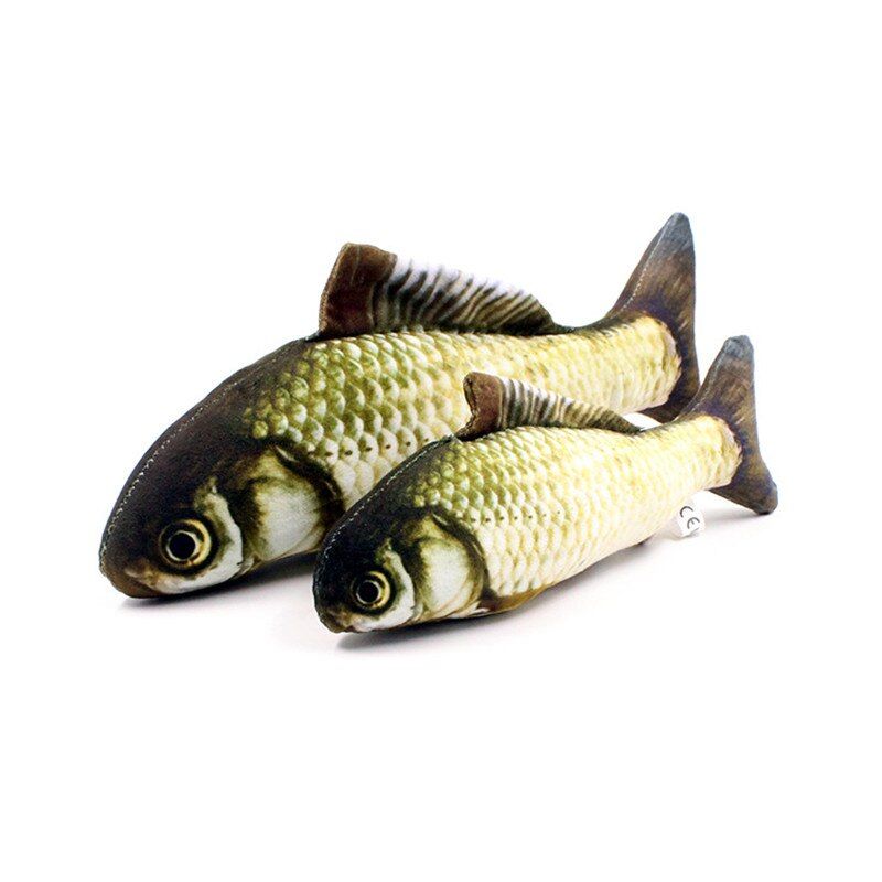 Poisson En Peluche Artificiel 1 Pièce, Jouet Pour Dormir, Chat, Chiot, Chien, Chat, Menthe, Herbe Au Black 30cm
