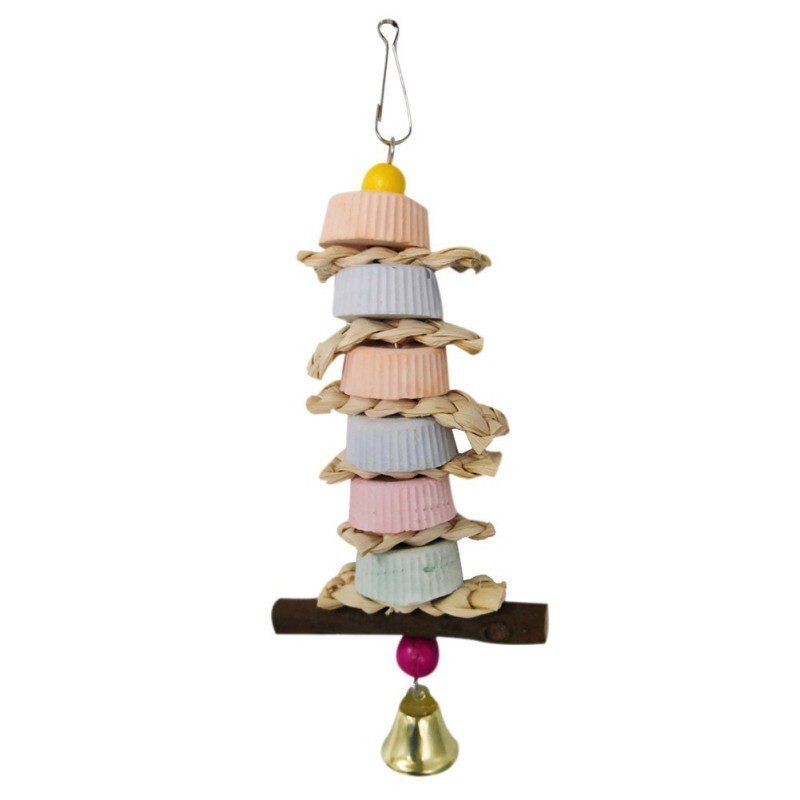 Jouet À Mâcher Pour Perroquet Avec Oiseau, Accessoire En Pierre Pour Broyage Des Molaires De La Bouc 22cm