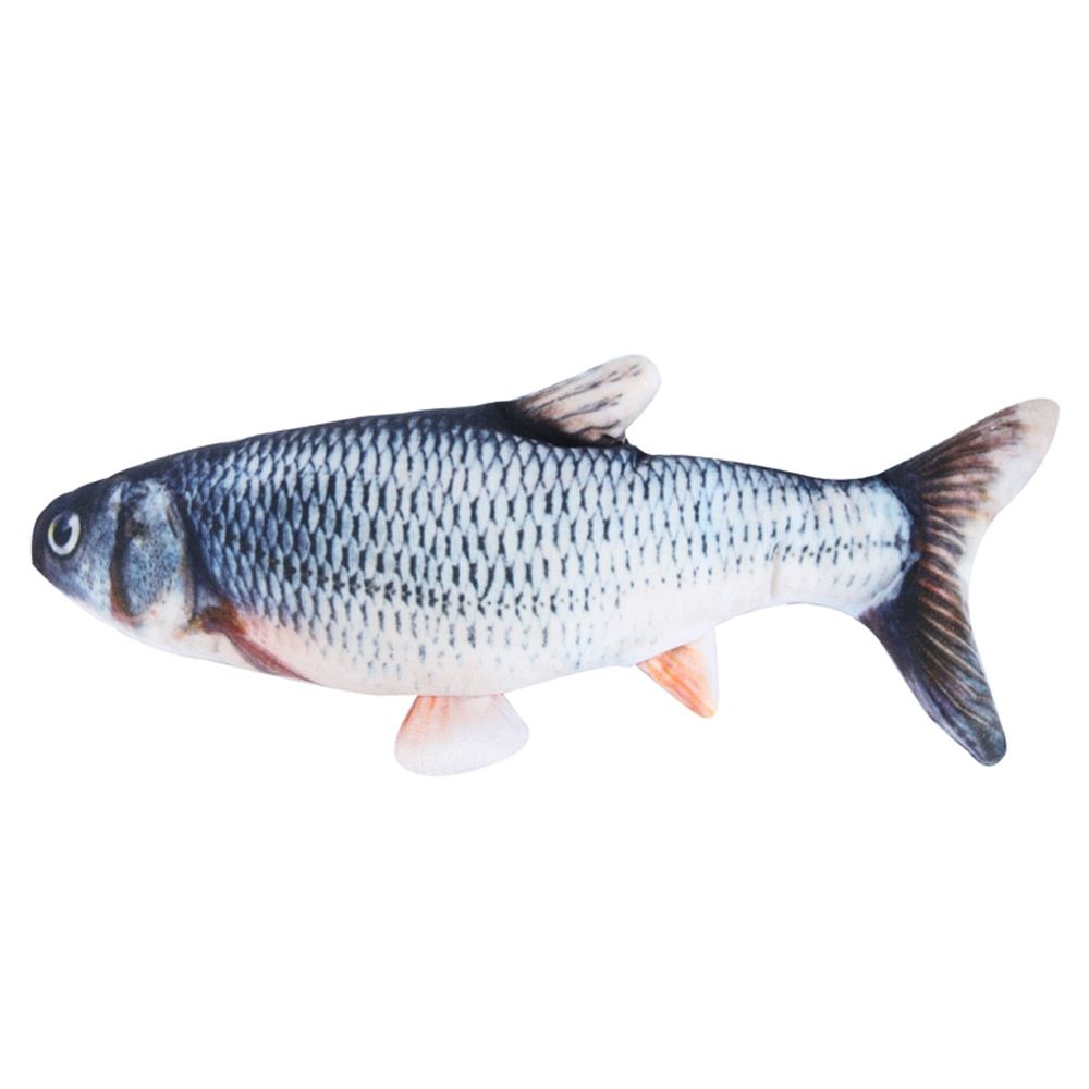 Chat Électronique En Peluche Jouet Usb Charge Simulation Poisson Jouet Électrique Chien Chat À Mâche Crucian Carp