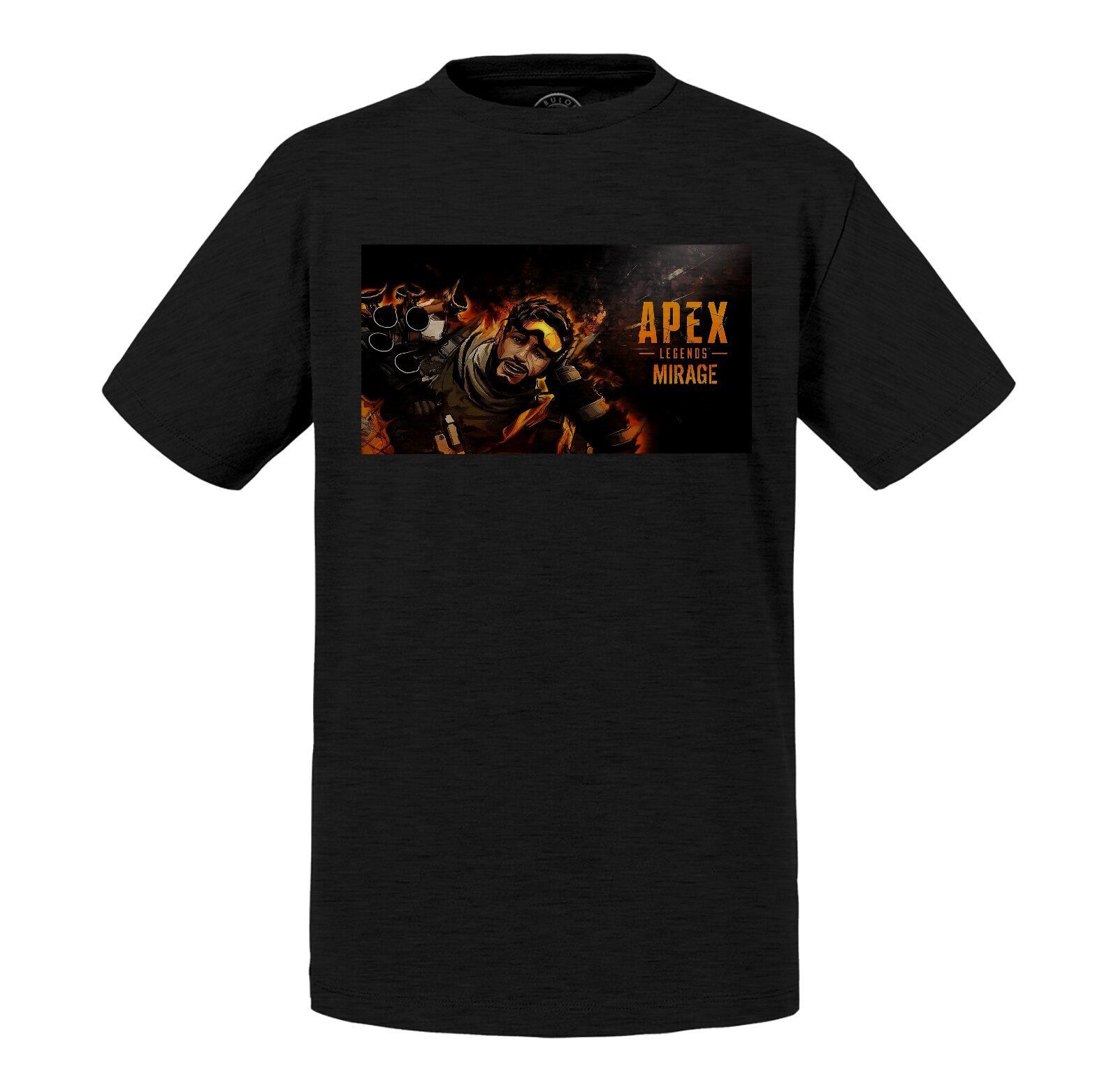 T-Shirt Enfant Apex Legends Mirage Flammes Battle Royale Jeux Video