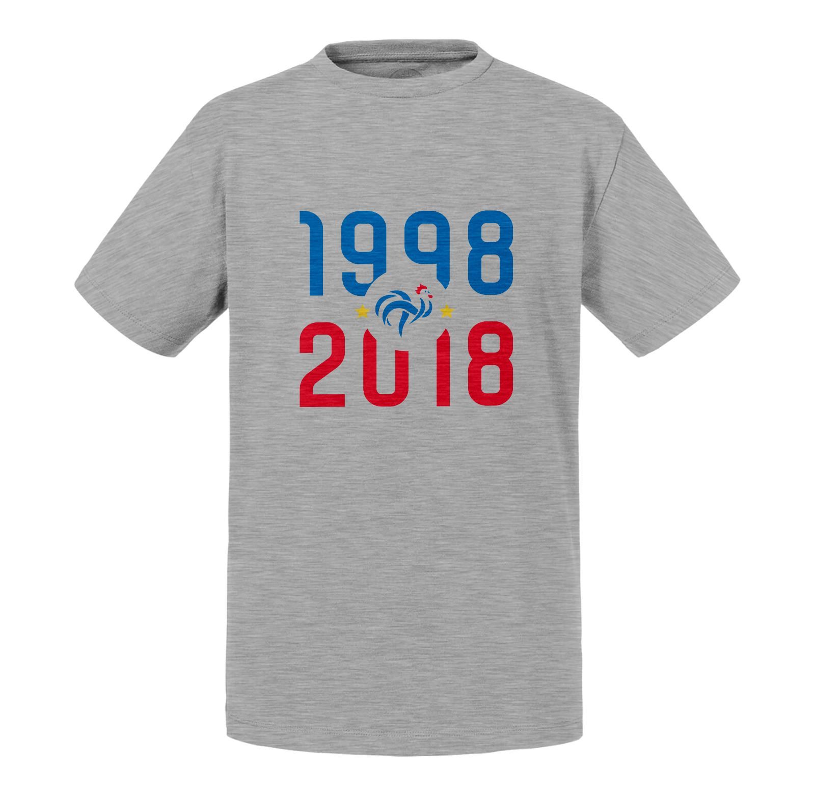 T-Shirt Enfant 1998 - 2018 Champion Du Monde Foot France