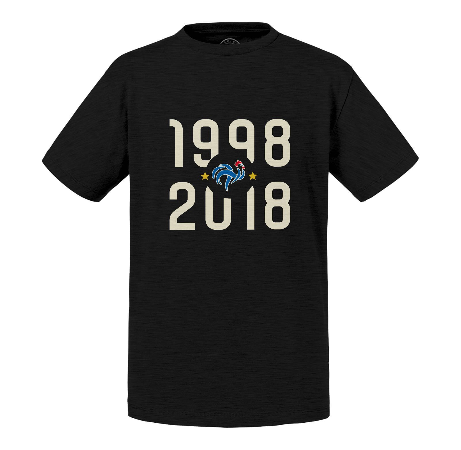 T-Shirt Enfant 1998 - 2018 Champion Du Monde Foot France